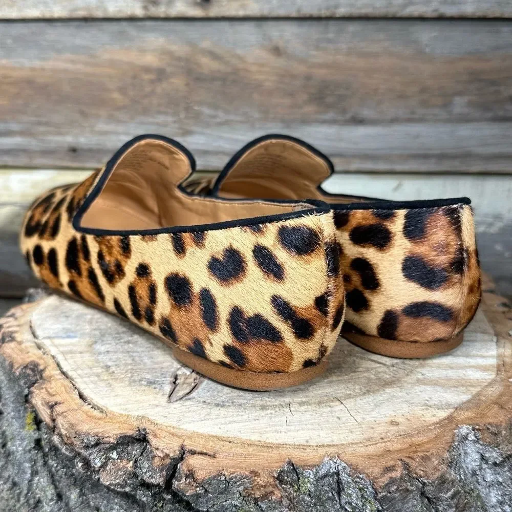 J.Crew Leopard Calf Hair Flats sz 6